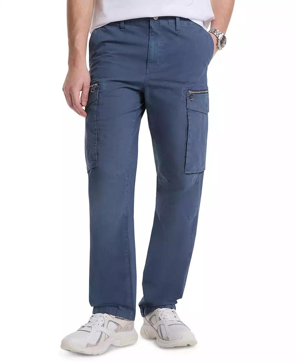 Men's Slim Straight Fit Stretch Garment-Dyed Cargo Pants