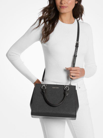Marilyn Medium Saffiano Leather Satchel