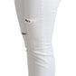 Dolce & Gabbana Chic White Mid Waist Designer Jeans