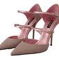 Dolce & Gabbana Pink Glitter High Heel Sandals