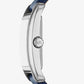 Monroe Silver-Tone and Leather Watch