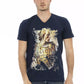 Trussardi Action Blue Cotton Men T-Shirt