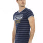 Trussardi Action Blue Cotton Men T-Shirt