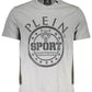 Plein Sport Gray Cotton Men T-Shirt