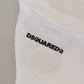 Dsquared² White Cotton Linen Sleeveless Tank T-shirt