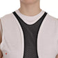Dsquared² Black White Crew Neck Sleeveless Cotton Blouse