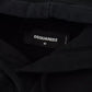 Dsquared² Black Tie Dye Cotton Hooded Sweatshirt Sweater