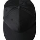 Dolce & Gabbana Black Silk Cotton Logo Baseball Hat Men