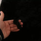 Dolce & Gabbana Black Silver Fox Fur Cashmere Hooded Scarf