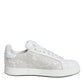 Dolce & Gabbana White Lace Portofino Low Top Sneakers Shoes