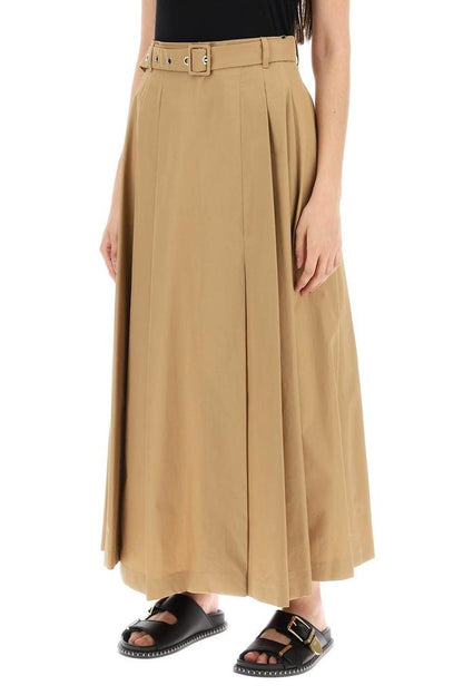 S Max Mara "gilda Cotton Poplin Skirt"