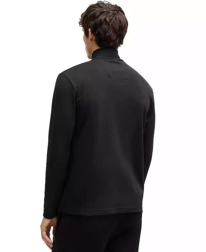 Men's Double B Monogram Zip-Neck Polo