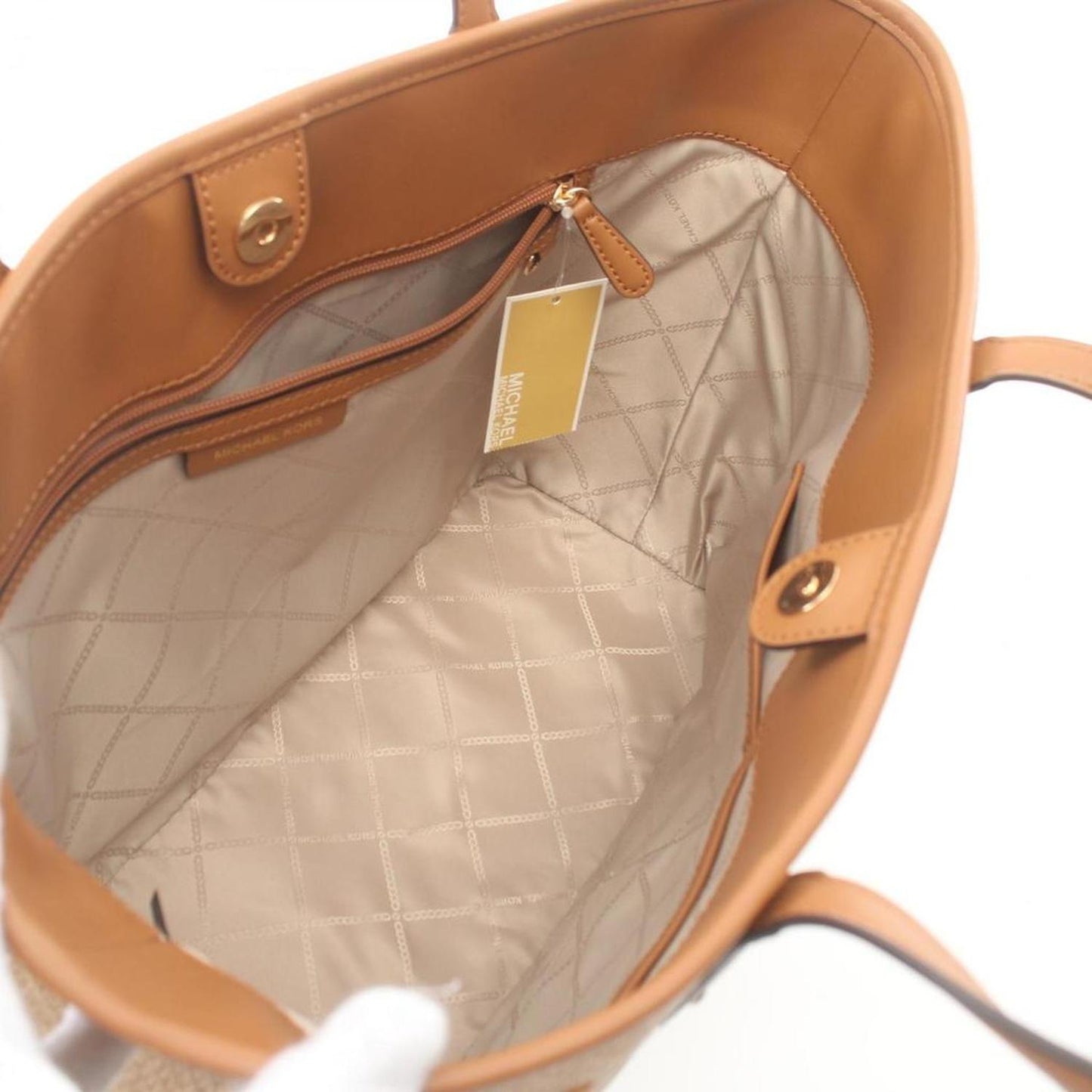 Leather Straw Tote Bag (Pre-Owned)