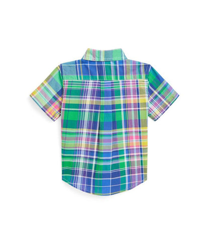 Gingham Cotton Poplin Short-Sleeve Shirt (Infant)