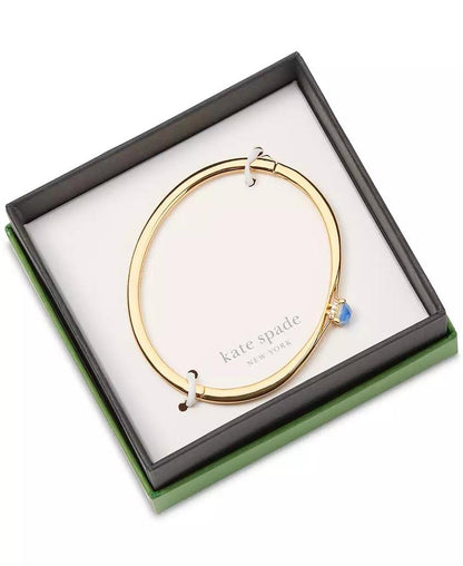 Gold-Tone Color Cubic Zirconia Bangle Bracelet