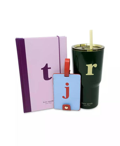 New York Just Mine Initial Luggage Tag, A