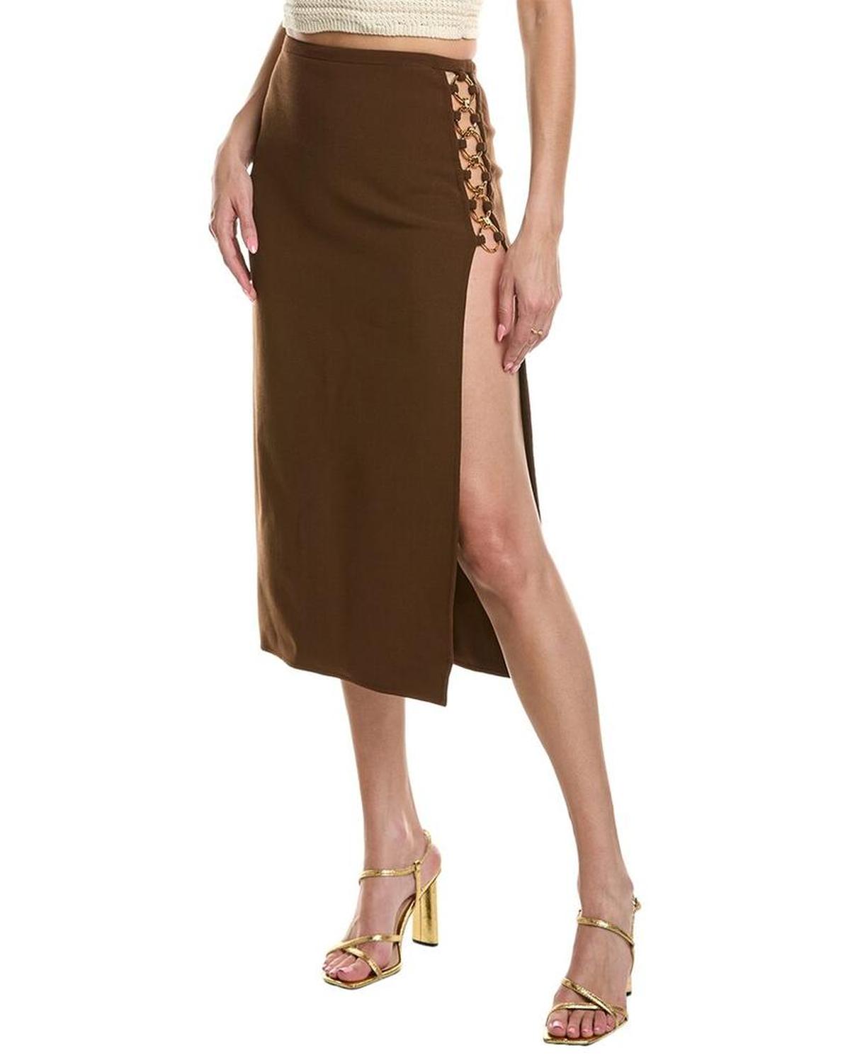Barathea Wool-Blend Ring Skirt