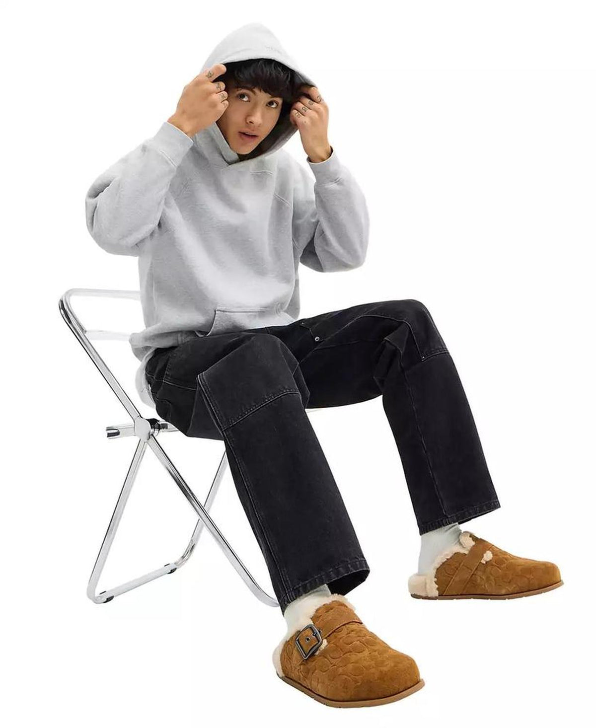 Men's Buckle Clog In Signature Slippers