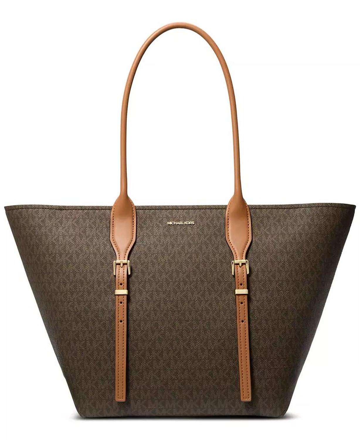 Moore Acron Brown Extra-Large Buckle Tote
